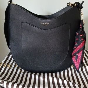 Henri Bendel Black west 57th crossbody hobo